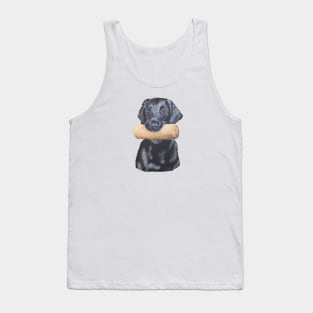 Flatcoated retriever with dumbbell Tank Top